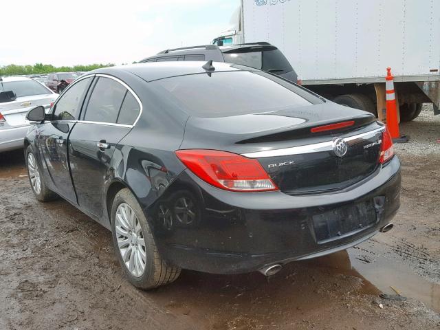 2G4GS5EV9C9213691 - 2012 BUICK REGAL PREM BLACK photo 3