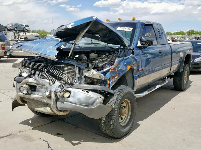 3B7KF23C82M293459 - 2002 DODGE RAM 2500 BLUE photo 2