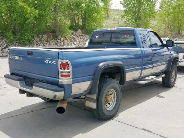 3B7KF23C82M293459 - 2002 DODGE RAM 2500 BLUE photo 4