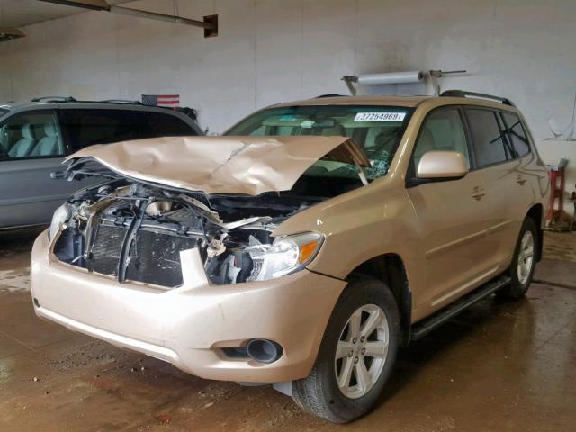 5TDBK3EH6AS035918 - 2010 TOYOTA HIGHLANDER GOLD photo 2