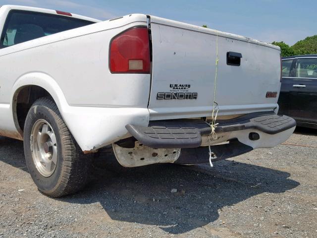 1GTCS1445YK158313 - 2000 GMC SONOMA WHITE photo 9