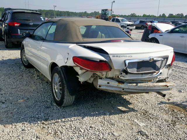 1C3EL55R34N199897 - 2004 CHRYSLER SEBRING LX WHITE photo 3