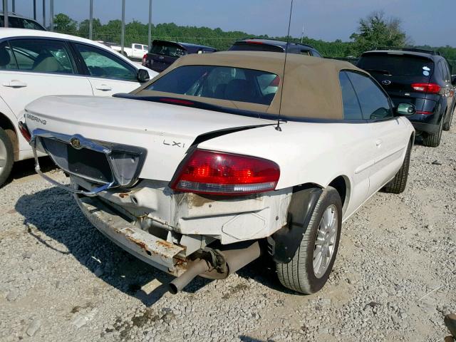 1C3EL55R34N199897 - 2004 CHRYSLER SEBRING LX WHITE photo 4