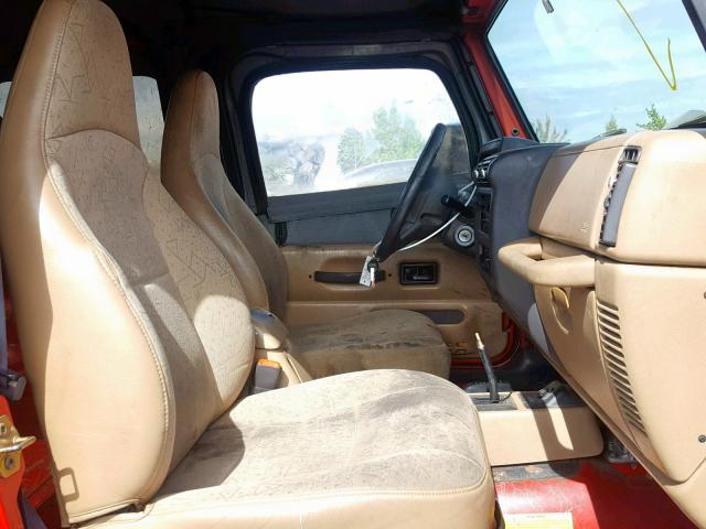 1J4FA49S12P705428 - 2002 JEEP WRANGLER / RED photo 5