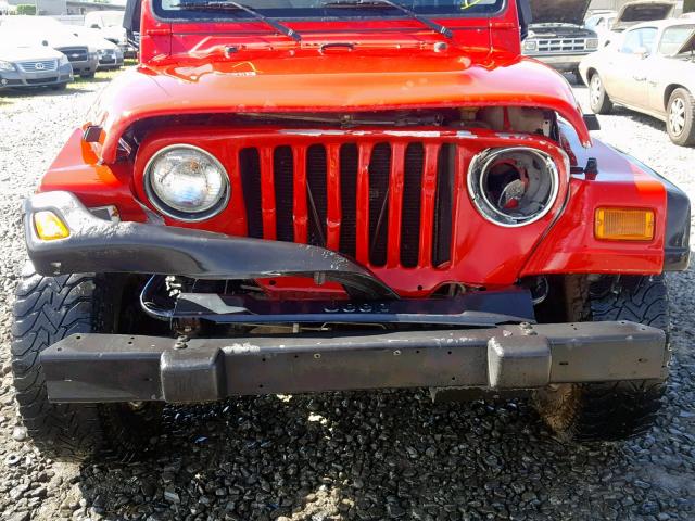 1J4FA49S12P705428 - 2002 JEEP WRANGLER / RED photo 9