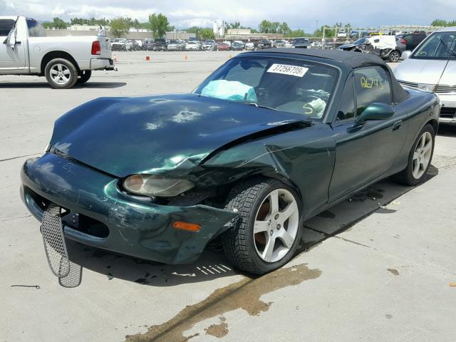 JM1NB3532X0103676 - 1999 MAZDA MX-5 MIATA GREEN photo 2