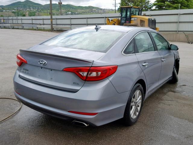 5NPE24AA1FH128337 - 2015 HYUNDAI SONATA ECO SILVER photo 4