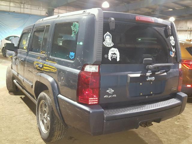 1J8HG48P67C563014 - 2007 JEEP COMMANDER GRAY photo 3