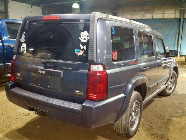 1J8HG48P67C563014 - 2007 JEEP COMMANDER GRAY photo 4