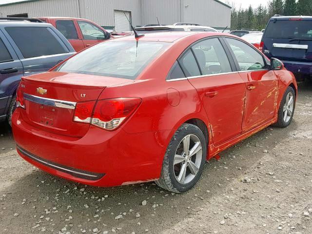 1G1PE5SB3D7233632 - 2013 CHEVROLET CRUZE LT RED photo 4