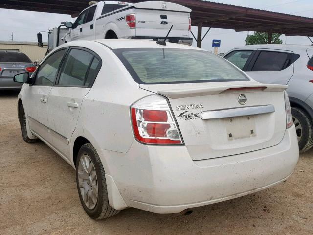 3N1AB6AP8CL682360 - 2012 NISSAN SENTRA 2.0 WHITE photo 3