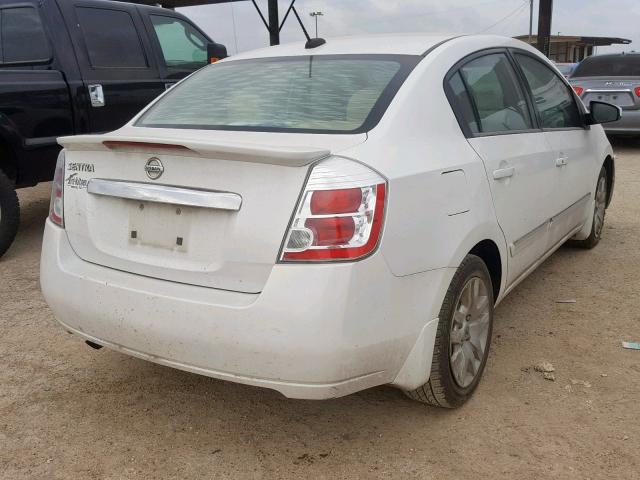 3N1AB6AP8CL682360 - 2012 NISSAN SENTRA 2.0 WHITE photo 4