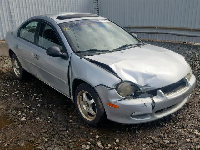 1B3ES46C12D501386 - 2002 DODGE NEON SE SILVER photo 1