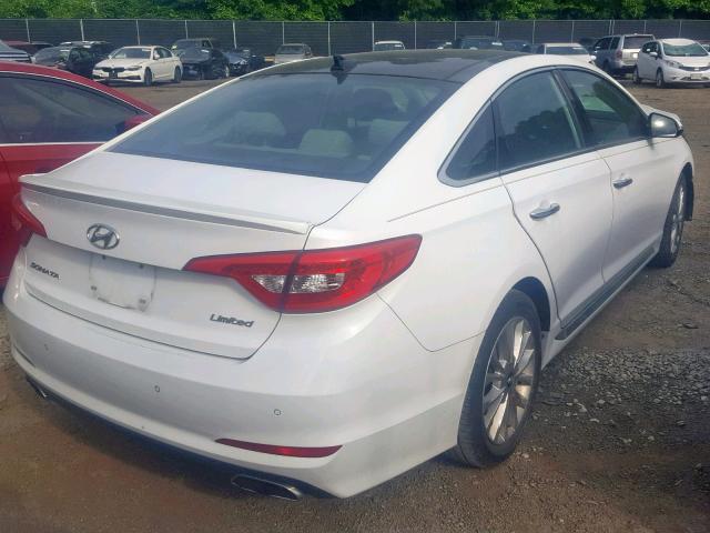 5NPE34AF7FH029160 - 2015 HYUNDAI SONATA SPO WHITE photo 4