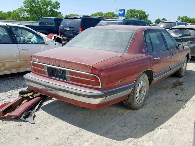 1G4CW53L2M1651768 - 1991 BUICK PARK AVENU MAROON photo 4