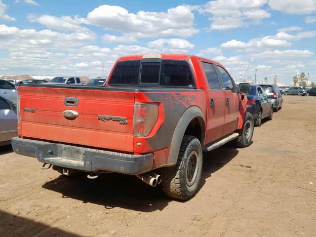 1FTFW1R69EFB30157 - 2014 FORD F150 SVT R RED photo 4