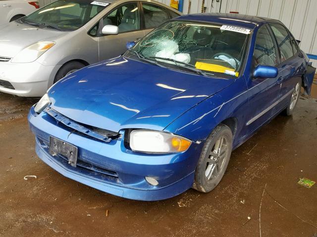 1G1JH52F837165763 - 2003 CHEVROLET CAVALIER L BLUE photo 2