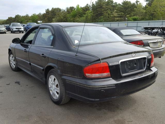 KMHWF25S94A976420 - 2004 HYUNDAI SONATA GL BLACK photo 3