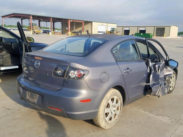 JM1BK12F981172673 - 2008 MAZDA 3 I GRAY photo 4