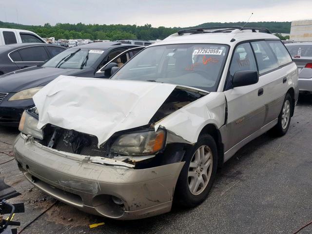 4S3BH665617664481 - 2001 SUBARU LEGACY OUT WHITE photo 2