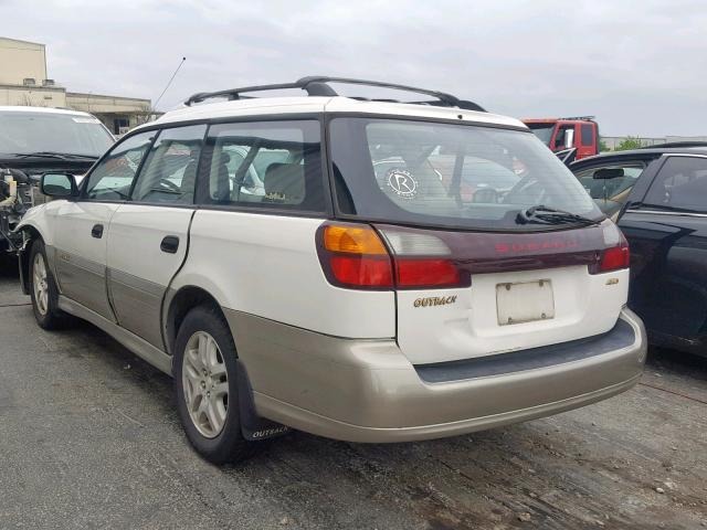 4S3BH665617664481 - 2001 SUBARU LEGACY OUT WHITE photo 3