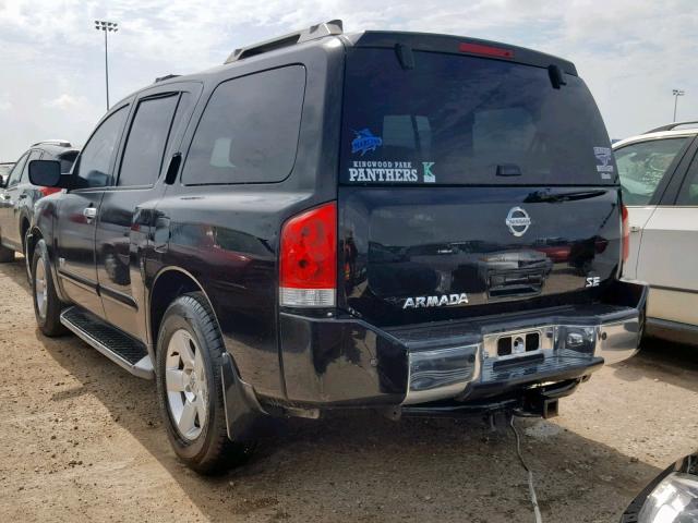 5N1AA08A46N713280 - 2006 NISSAN ARMADA SE BLACK photo 3