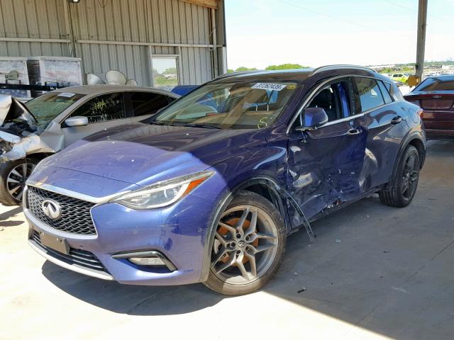 SJKCH5CP6HA031459 - 2017 INFINITI QX30 BASE BLUE photo 2