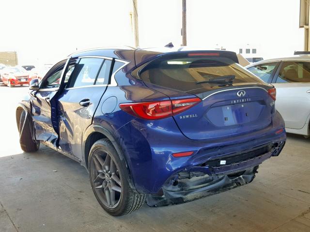 SJKCH5CP6HA031459 - 2017 INFINITI QX30 BASE BLUE photo 3