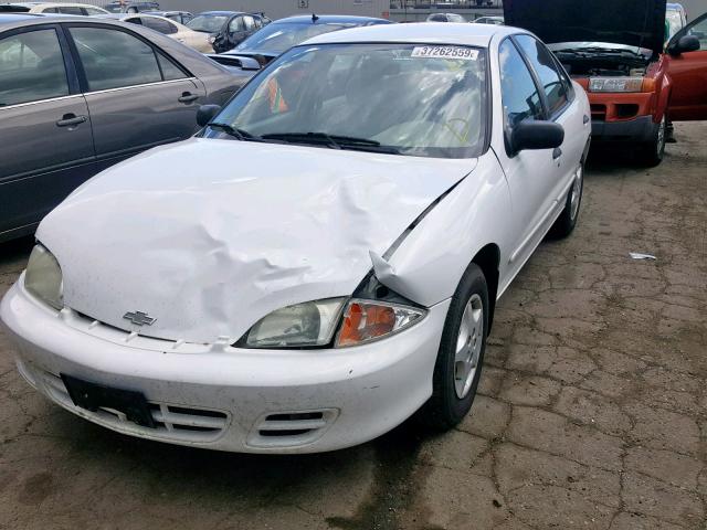 1G1JC524127389100 - 2002 CHEVROLET CAVALIER B WHITE photo 2