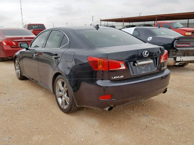 JTHBK262792086947 - 2009 LEXUS IS 250 BLACK photo 3