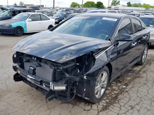 5NPE34AF3JH654017 - 2018 HYUNDAI SONATA SPO BLACK photo 2