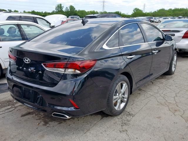 5NPE34AF3JH654017 - 2018 HYUNDAI SONATA SPO BLACK photo 4