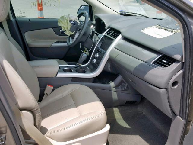 2FMDK3JC9DBC49015 - 2013 FORD EDGE SEL GRAY photo 5