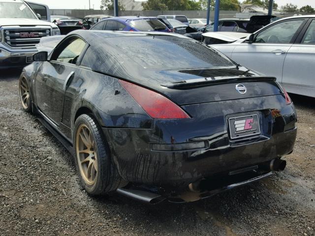 JN1AZ34D44T162570 - 2004 NISSAN 350Z COUPE BLACK photo 3