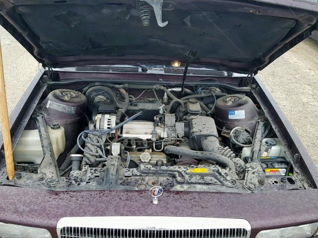 1G4AG55N9P6407464 - 1993 BUICK CENTURY SP MAROON photo 7