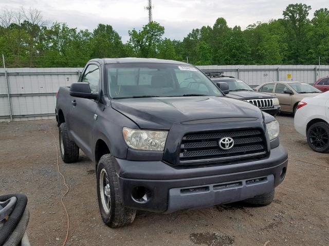 5TFKT52187X002101 - 2007 TOYOTA TUNDRA BLACK photo 1