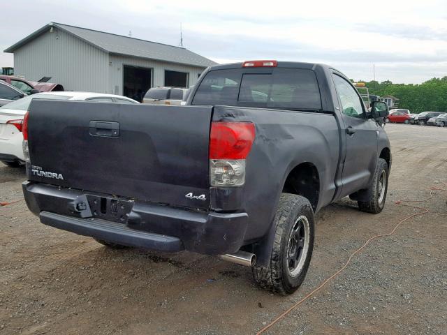 5TFKT52187X002101 - 2007 TOYOTA TUNDRA BLACK photo 4