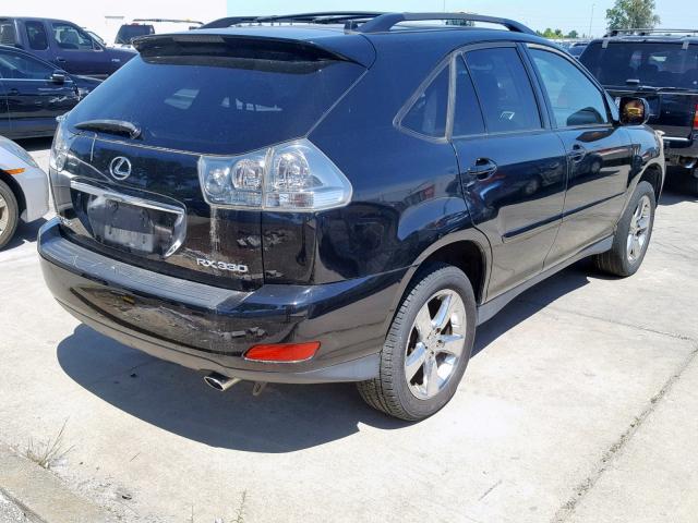 JTJHA31U940019040 - 2004 LEXUS RX 330 BLACK photo 4