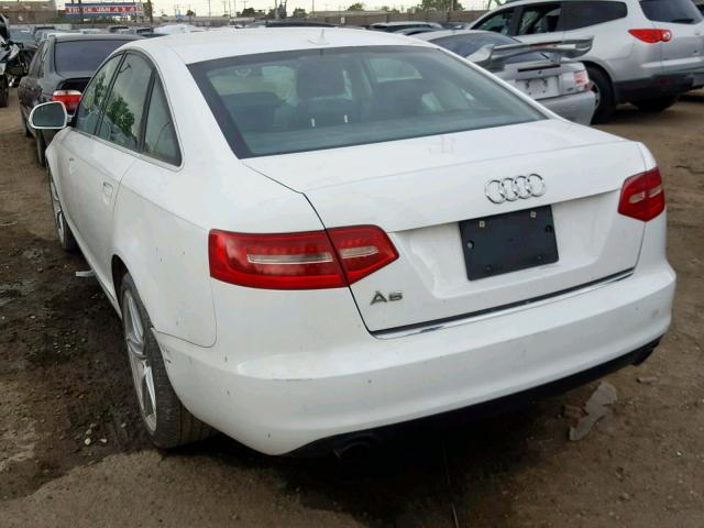 WAUEKAFB9AN058348 - 2010 AUDI A6 PREMIUM WHITE photo 3