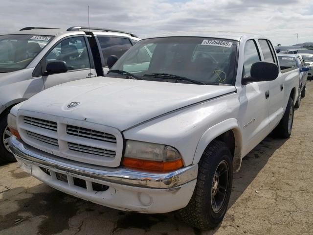 1B7GL2AN4YS629062 - 2000 DODGE DAKOTA QUA WHITE photo 2