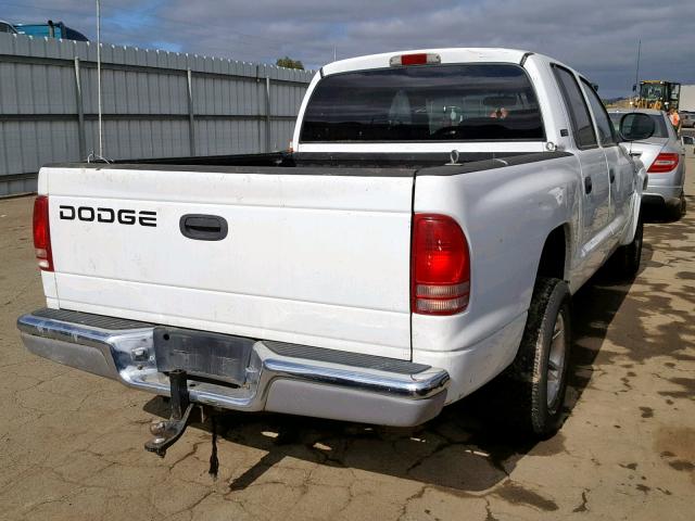 1B7GL2AN4YS629062 - 2000 DODGE DAKOTA QUA WHITE photo 4