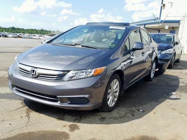 19XFB2F95CE039216 - 2012 HONDA CIVIC EXL GRAY photo 2