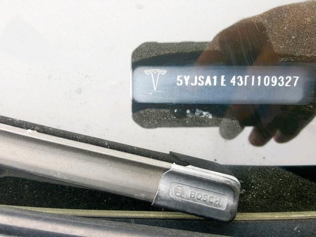 5YJSA1E43FL109327 - 2015 TESLA MODEL S أسود صورة 10