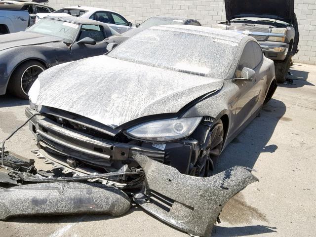 5YJSA1E43FL109327 - 2015 TESLA MODEL S أسود صورة 2