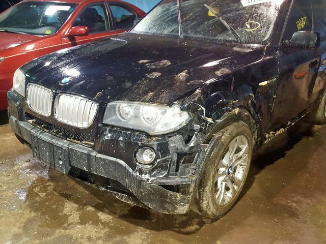 WBXPC93498WJ22554 - 2008 BMW X3 3.0SI BLACK photo 9