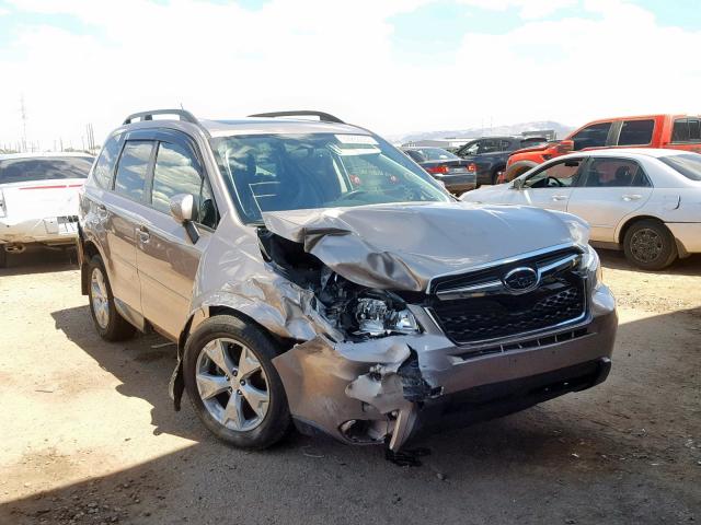 JF2SJADC1FH505685 - 2015 SUBARU FORESTER 2 TAN photo 1