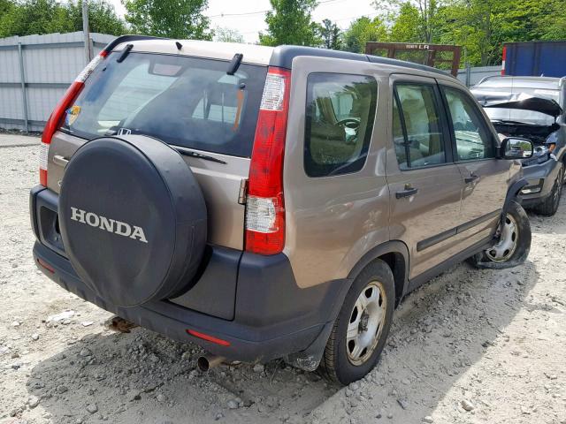 SHSRD785X6U432330 - 2006 HONDA CR-V LX GOLD photo 4