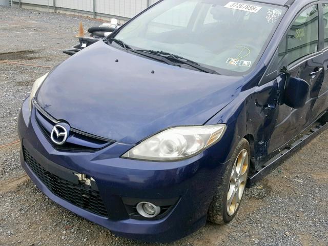 JM1CR29L490332239 - 2009 MAZDA 5 BLUE photo 9