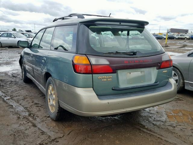 4S3BH806037644873 - 2003 SUBARU LEGACY OUT GREEN photo 3