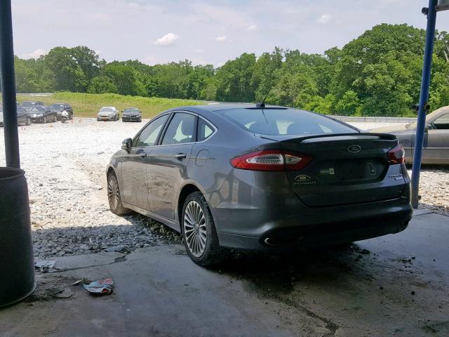 3FA6P0K97ER270924 - 2014 FORD FUSION TIT GRAY photo 3